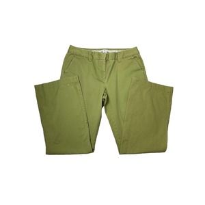 Womens Tommy Hilfiger Trousers Flat Front Green Pants Flare Leg - 12